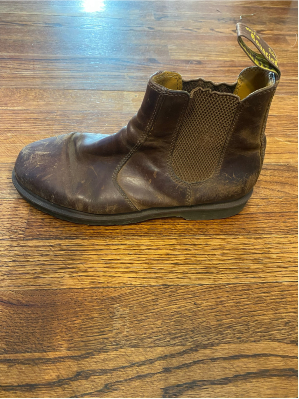 Dr Martens Single Brown Leather Chelsea Boot AirWair Amputee Mens 9 Grunge Edgy
